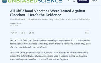 All Childhood Vaccines Were Tested Against Placebos